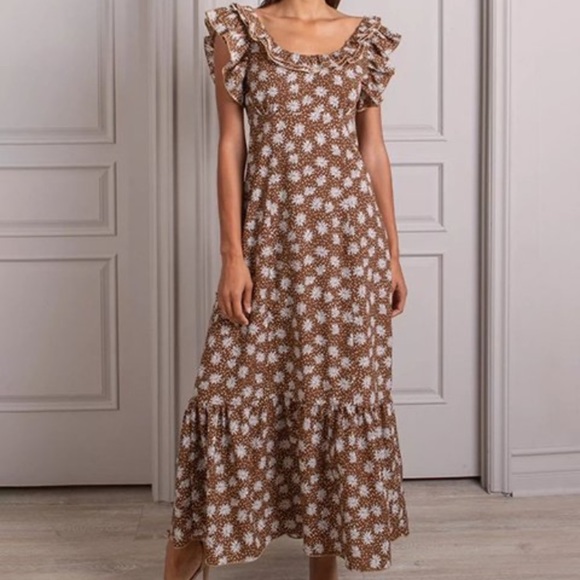 Senlis Dresses & Skirts - NWOT Senlis Floral Josephine Ruffle Maxi Dress, M